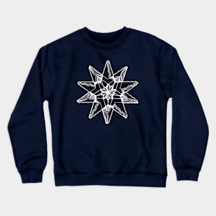 Star Tangles 3 White  - an Aussie Tangle by Heather Crewneck Sweatshirt